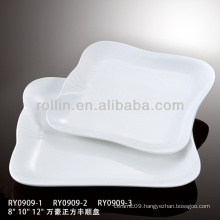 elegant and beautiful modern square porcelain plate